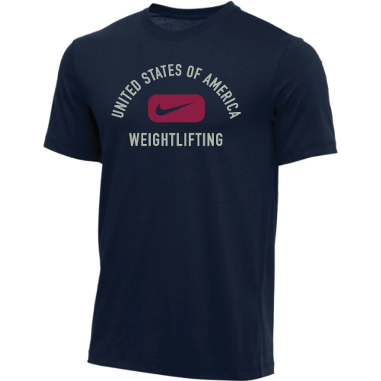 Nike Men's USA Weightlifting Arch USA Tee - Navy 1 Nike Men's USA Weightlifting Arch USA Tee - Navy