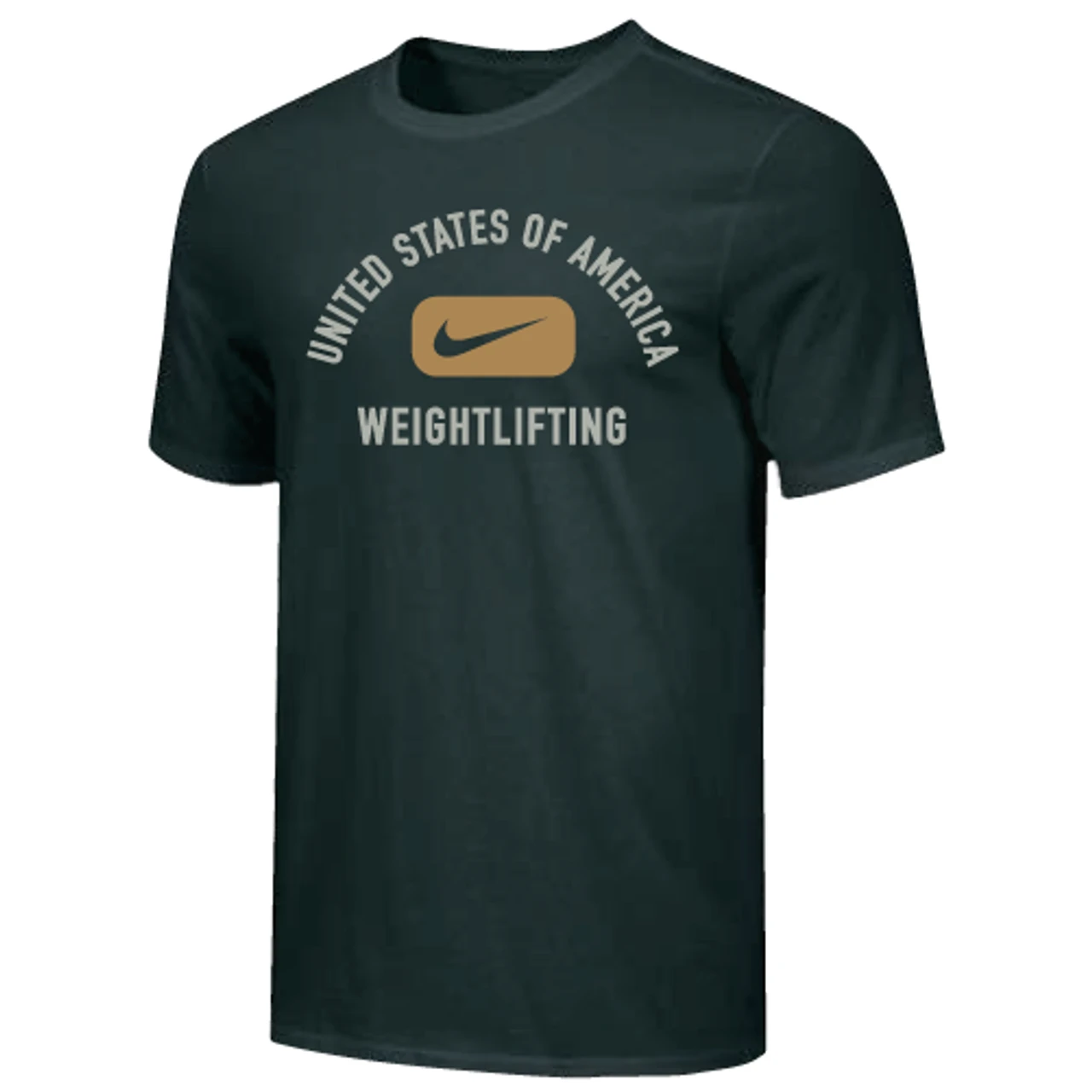 Nike Men's USA Weightlifting Arch USA Tee - Black 1 Nike Men's USA Weightlifting Arch USA Tee - Black