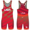 Nike Women's USA Wrestling Lightning Bolt Singlet - Red