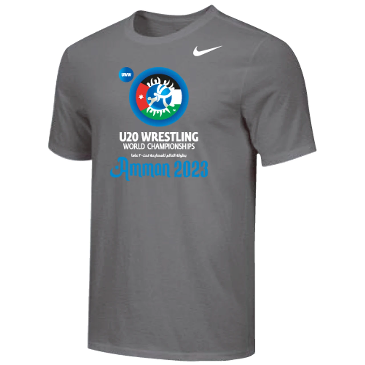 Nike Men's U20 World Championships Amman 2023 Tee - Grey 1 Nike Men's U20 World Championships Amman 2023 Tee - Grey