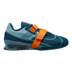 Nike Romaleos 4 Weightlifting Shoes - Marina / Washed Teal / Kumquat