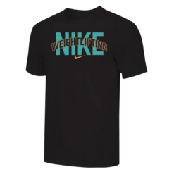 Nike Men's Weightlifting Arch Tee - Black/Blue/Orange