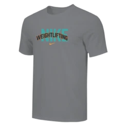 Nike Men's Weightlifting Arch Tee - Grey/Orange/Blue