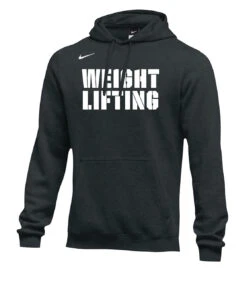 Nike Men's Weightlifting Stacked Club Fleece Hoodie - Black/White