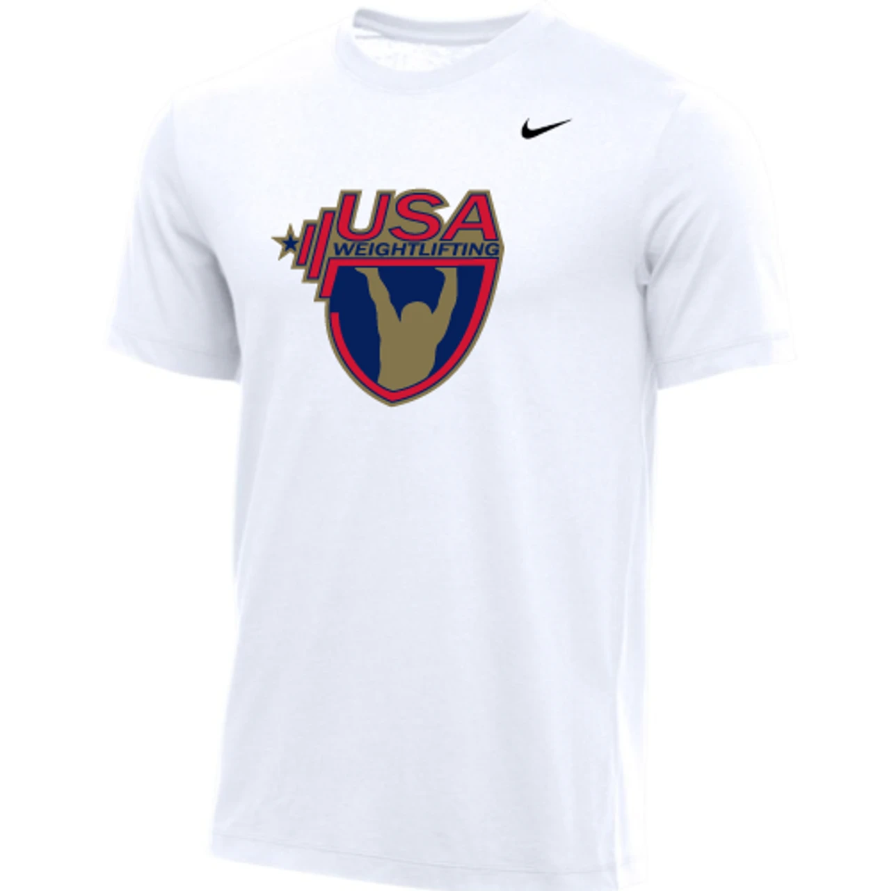 Nike Men's USA Weightlifting Tee - White/Gold 1 Nike Men's USA Weightlifting Tee - White/Gold