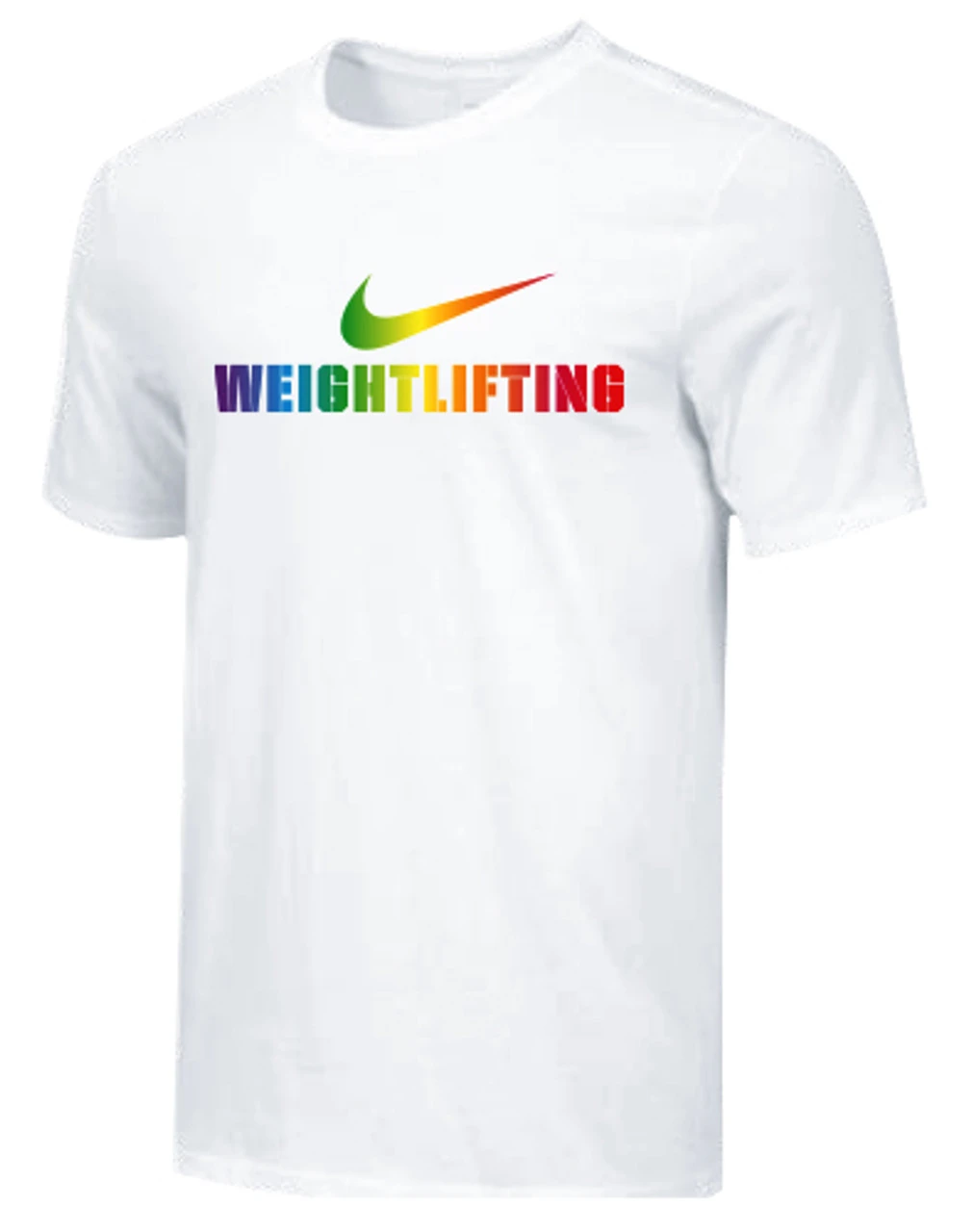 Nike Men's Weightlifting Pride Tee - White 1 Nike Men's Weightlifting Pride Tee - White