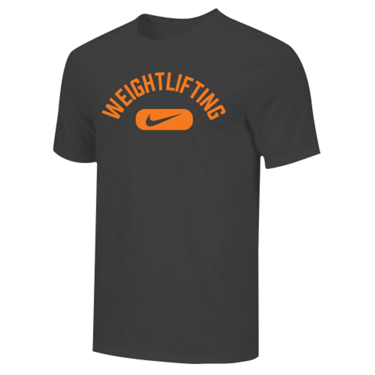 Nike Men's Weightlifting Swoosh Tee - Black/Fluorescent Orange 1 Nike Men's Weightlifting Swoosh Tee - Black/Fluorescent Orange