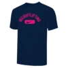 Nike Men's Weightlifting Swoosh Tee - Navy/Fluorescent Pink