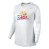 Nike Women's World Outdoor Racquetball Team Legend LS Crew - White