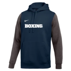 Nike Men's Boxing Club Fleece Color Block Hoodie - Navy/Grey