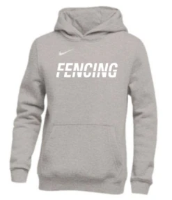 Nike Women's Fencing Club Fleece Hoodie - Grey/White