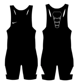 Nike Youth Grappler Elite Wrestling Singlet - Black / White