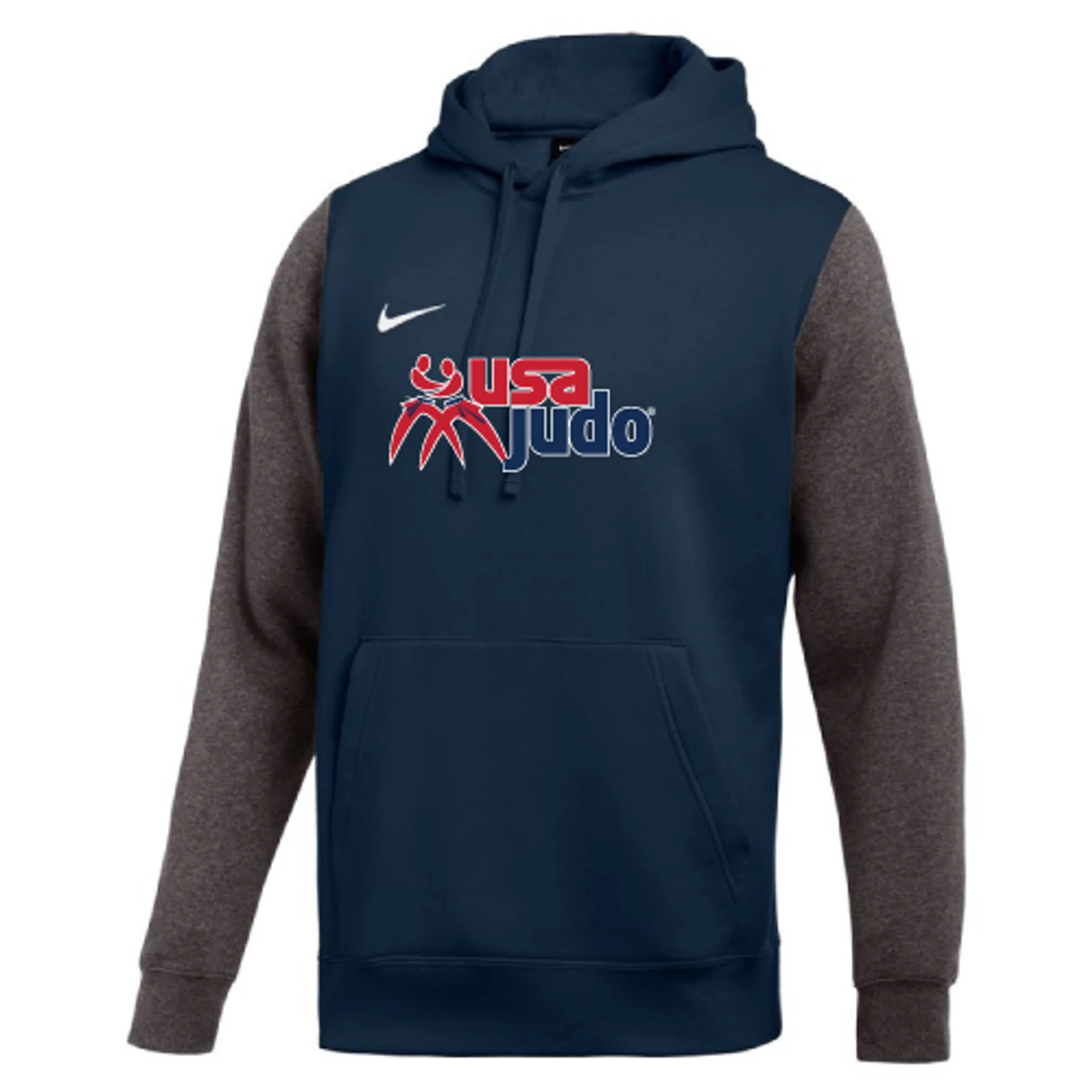 Nike Men's USA Judo Club Fleece Color Block Hoodie - Navy/Grey 1 Nike Men's USA Judo Club Fleece Color Block Hoodie - Navy/Grey