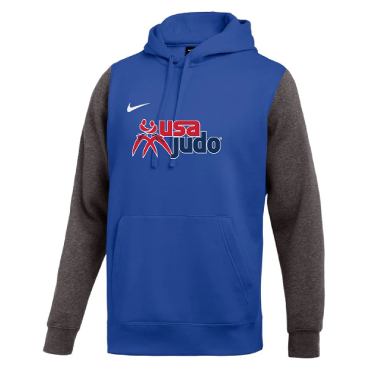 Nike Men's USA Judo Club Fleece Color Block Hoodie - Royal/Grey 1 Nike Men's USA Judo Club Fleece Color Block Hoodie - Royal/Grey
