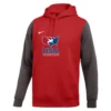 Nike Men's USA Wrestling Club Fleece Color Block Hoodie - Red/Grey