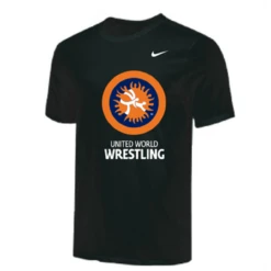 Nike Youth UWW Circle Logo Tee - Black/Orange/Blue