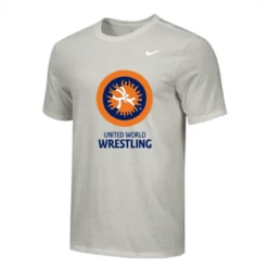 Nike Youth UWW Circle Logo Tee - Grey/Orange/Blue