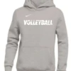Nike Women's Volleyball Club Fleece Hoodie - Grey/White