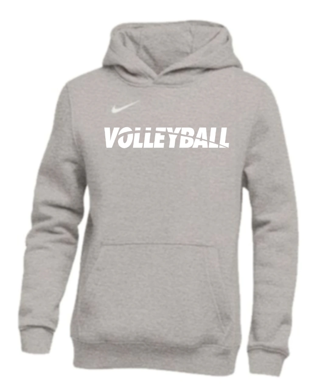 Nike Women's Volleyball Club Fleece Hoodie - Grey/White 1 Nike Women's Volleyball Club Fleece Hoodie - Grey/White