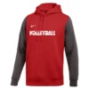 Nike Men's Volleyball Club Fleece Color Block Hoodie - Red/Grey