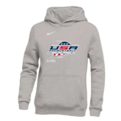 Nike Youth Racquetball Pullover Club Fleece Hoodie - Grey